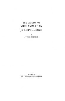 Origins of Muhammadan Jurisprudence