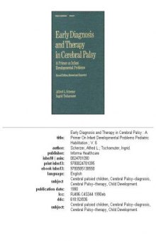 Early diagnosis and therapy in cerebral palsy: a primer on infant developmental problems