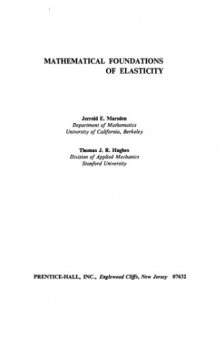Mathematical Foundations of Elasticity