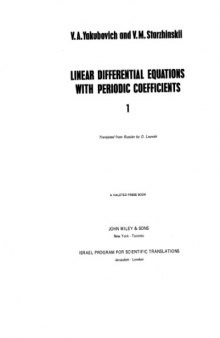 Linear Differential Equations With Periodic Coefficients