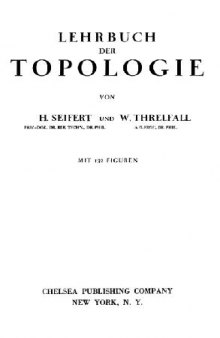 Lehrbuch Der Topologie 