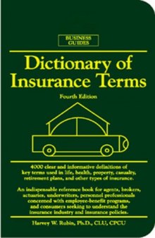 Dictionary of Insurance Terms (Barron's Business Guides)