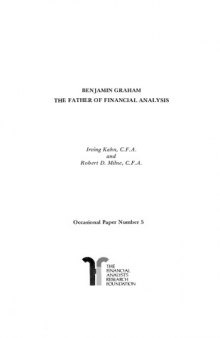 Benjamin Graham, the Father of Financial Analysis