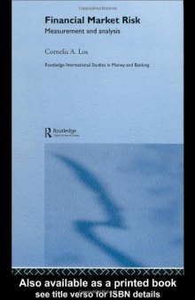 Financial Market Risk: Measurement & Analysis (Routledge International Studies in Money and Banking)