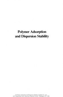 Polymer Adsorption and Dispersion Stability