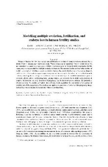 Modelling multiple ovulation, fertilization, and embryo loss in human fertility studies