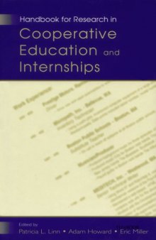 Handbook For Research In Coop Educ And Internships