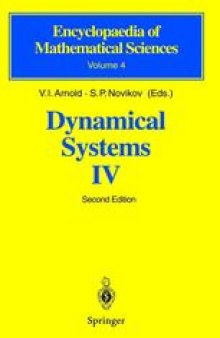 Dynamical Systems IV: Symplectic Geometry and its Applications