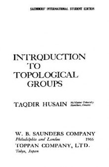 Introduction to topological groups