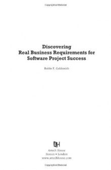 Discovering Real Business Requirements for Software Project Success (Computing Library)
