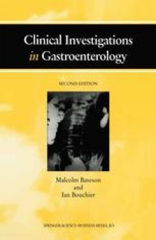 Clinical Investigations in Gastroenterology