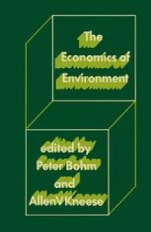 The Economics of Environment: Papers from Four Nations
