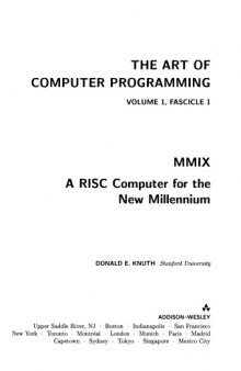 Искусство программирования. Том 1, Вып.1: MMIX - RISC-компьютер нового тысячелетия