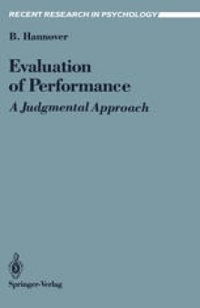 Evaluation of Performance: A Judgmental Approach