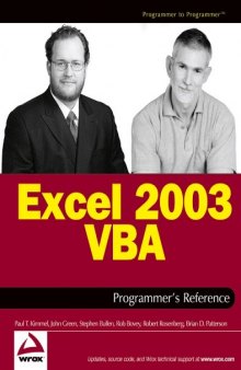 Excel - VBA Programmer's Reference - Source Code