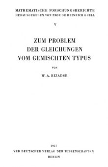 Zum Problem der Gleichungen vom gemischten Typus