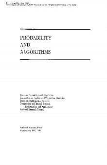 National Academy Press - Probability and Algorithms