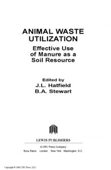 Animal Waste Utilization - Effective Use of Manure as a Soil Resource