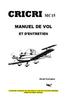 Manuel De vol Et D'Entretien De L'Avion CriCri MC15