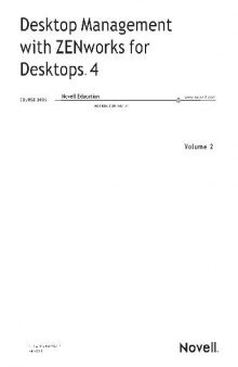 Desktop Management With Zenworks For Desktops 4 Instructor G