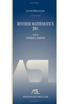 Reverse Mathematics 2001