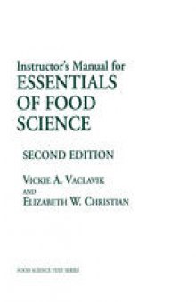 Instructor’s Manual for Essentials of Food Science