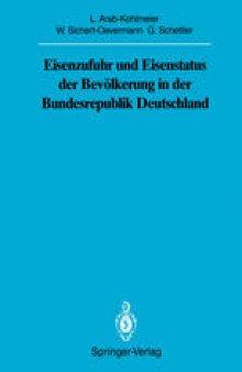 Eisenzufuhr und Eisenstatus der Bevölkerung in der Bundesrepublik Deutschland