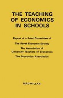 The Teaching of Economics in Schools