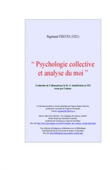 psychologie collective et analyse du moi