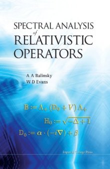 Spectral Analysis of Relativistic Operators  