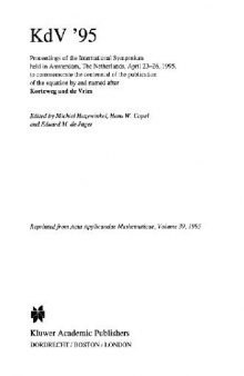 KdV '95 (Kluwer, 1995, reprinted Acta Appl. Math. 39 (1995); Proc. Int. Symposium, Amsterdam, 1995)