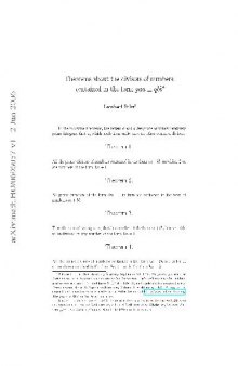 Theorems about the divisors of numbers contained in the form paa ± qbb