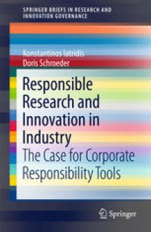 Responsible Research and Innovation in Industry: The Case for Corporate Responsibility Tools