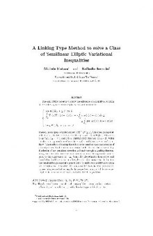 A linking type method to solve a class of semilinear elliptic variational inequalities