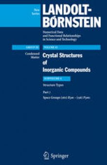 Crystal Structures of Inorganic Compounds