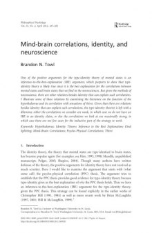 Mind-brain correlations, identity, and neuroscience
