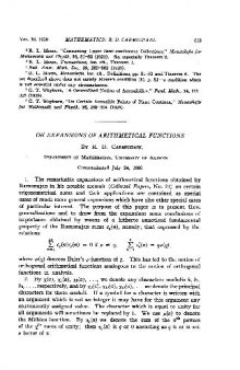 On expansions of arithmetical functions