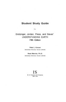 Student Study Guide for ''Understanding Earth'' (Fifth Edition)