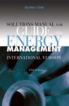 Solutions Manual for Guide to Energy Management / International Version