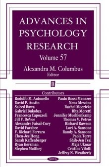Advances in Psychology Research Volume 57