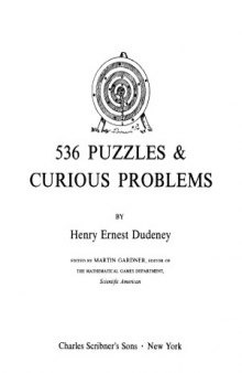 536 puzzles & curious problems