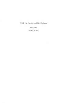 229B: Lie Groups and Lie Algebras