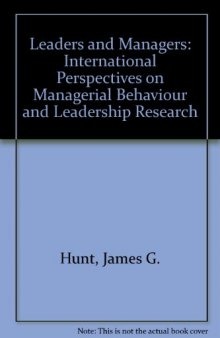 Leaders and Managers. International Perspectives on Managerial Behavior and Leadership