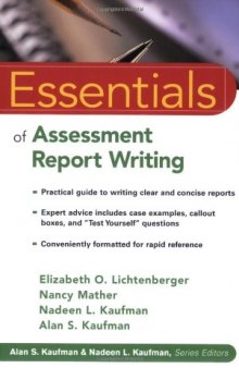 Essentials of Assessment Report Writing (Essentials of Psychological Assessment)