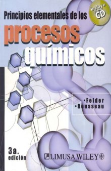 Principios Elementales De Los Procesos Quimicos 3rd edition  Spanish