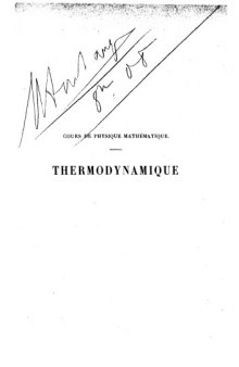 Thermodynamique (Deuxième édition revue et corrigée)