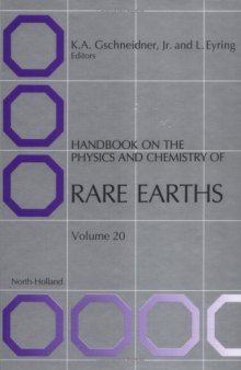 Handbook on the Physics and Chemistry of Rare Earths, Volume Volume 20 