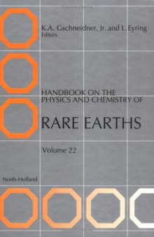 Handbook on the Physics and Chemistry of Rare Earths, Volume Volume 22 
