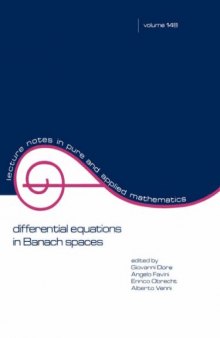 Differential equations in Banach spaces: proceedings of the Bologna conference