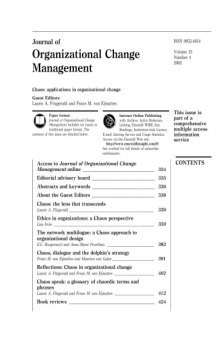 Chaos : Applications In Organizational Change